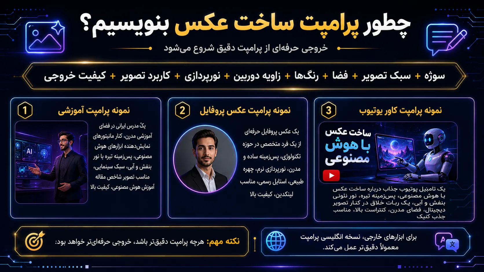 چطور پرامپت ساخت عکس بنویسیم؟