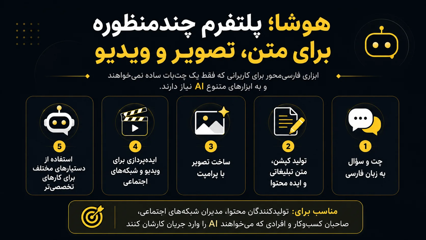 هوش مصنوعی هوشا - هوش مصنوعی فارسی رایگان